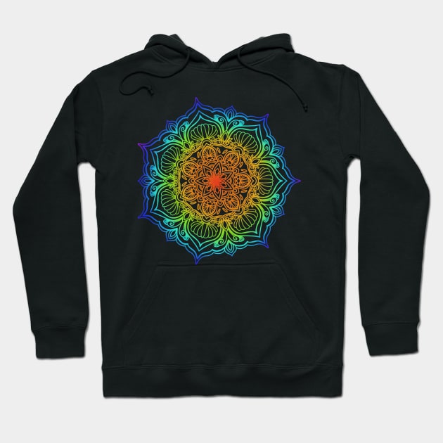 Colourful Mandala Hoodie by Idanitee